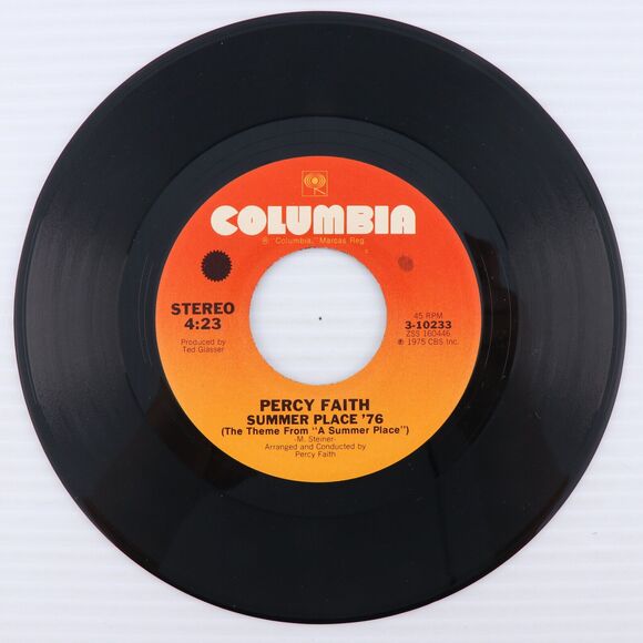 Percy Faith – Summer Place '76 / Chompin' - 1975 45 rpm 7" Vinyl Record 3-10233 - Picture 2 of 15